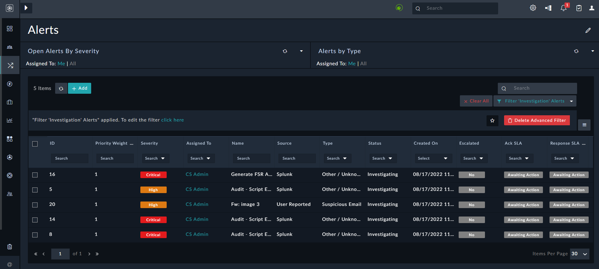 Grid View - Filter Editing Mode