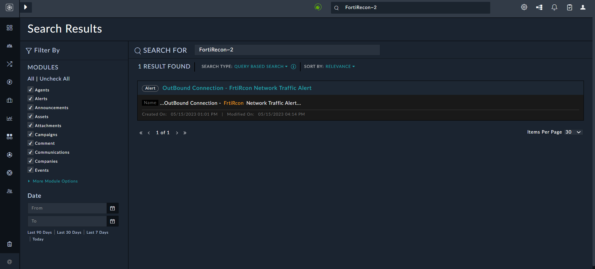 Advanced Search - Fuzzy Query