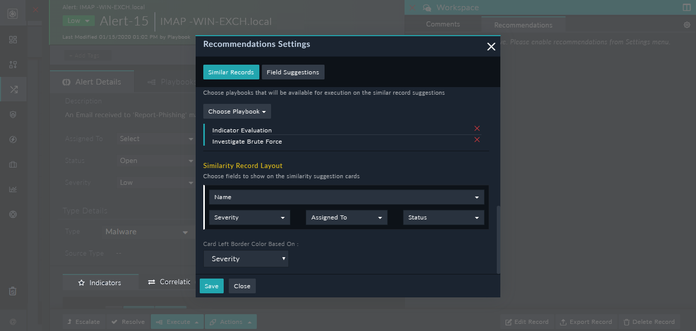Defining the Similarity Record Layout