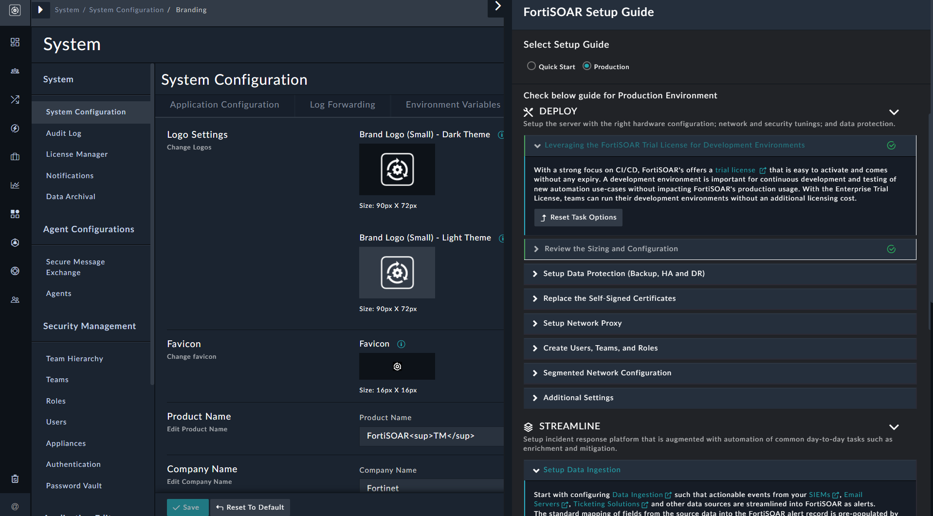 Setup Guide - Task Options
