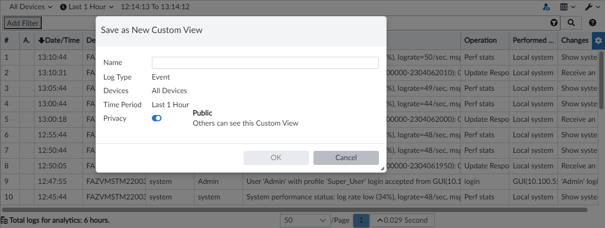 Custom views | FortiAnalyzer 7.4.1 | Fortinet Document Library