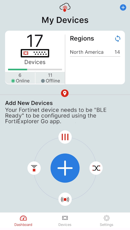 Fortiexplorer Dashboard | FortiExplorer Go 1.0.0 | Fortinet Document Library