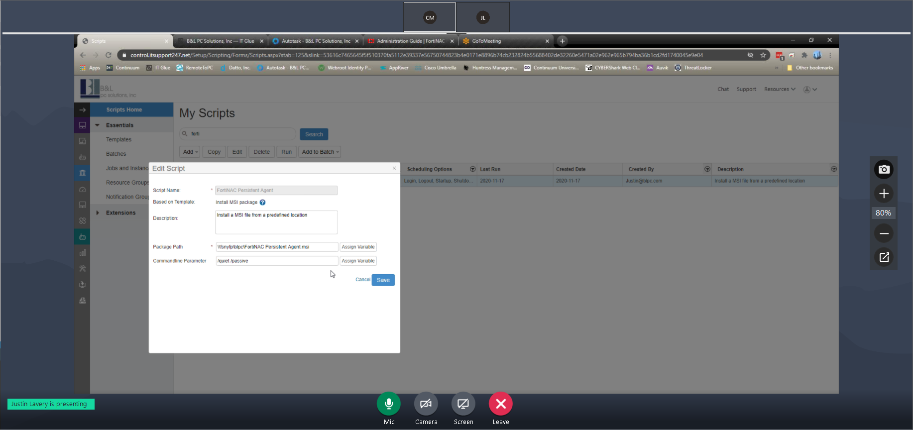 Silent Install Script Parameters | FortiNAC-F 7.2.0 | Fortinet Document ...