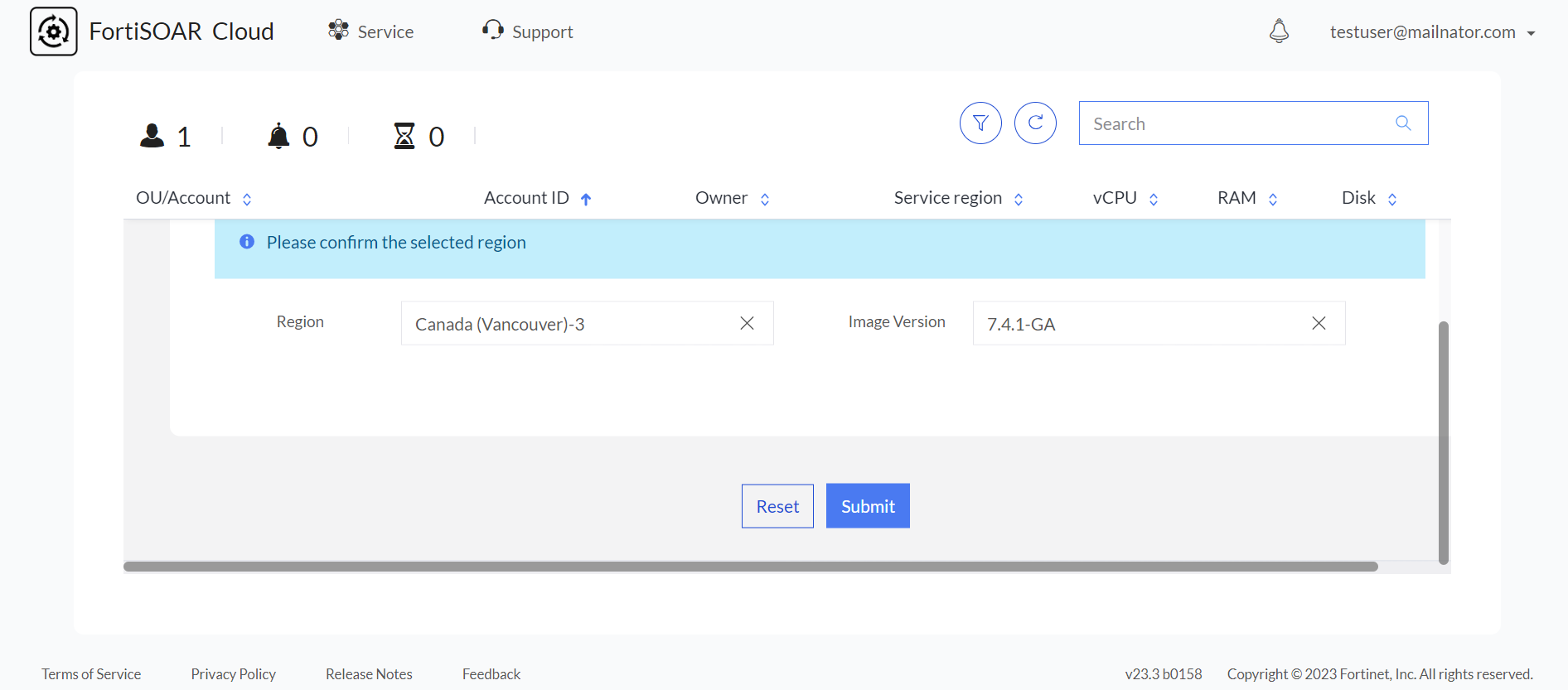 Provisioning the FortiSOAR instance