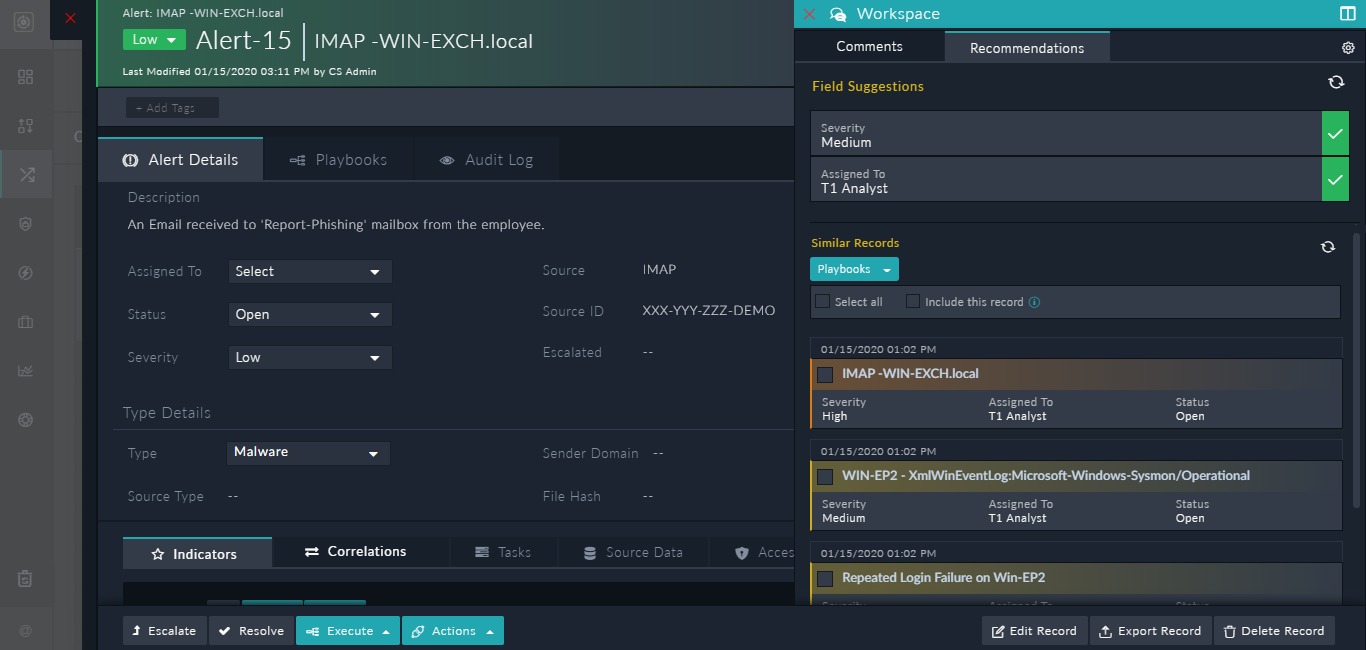 Recommendation pane - Field Value Suggestions
