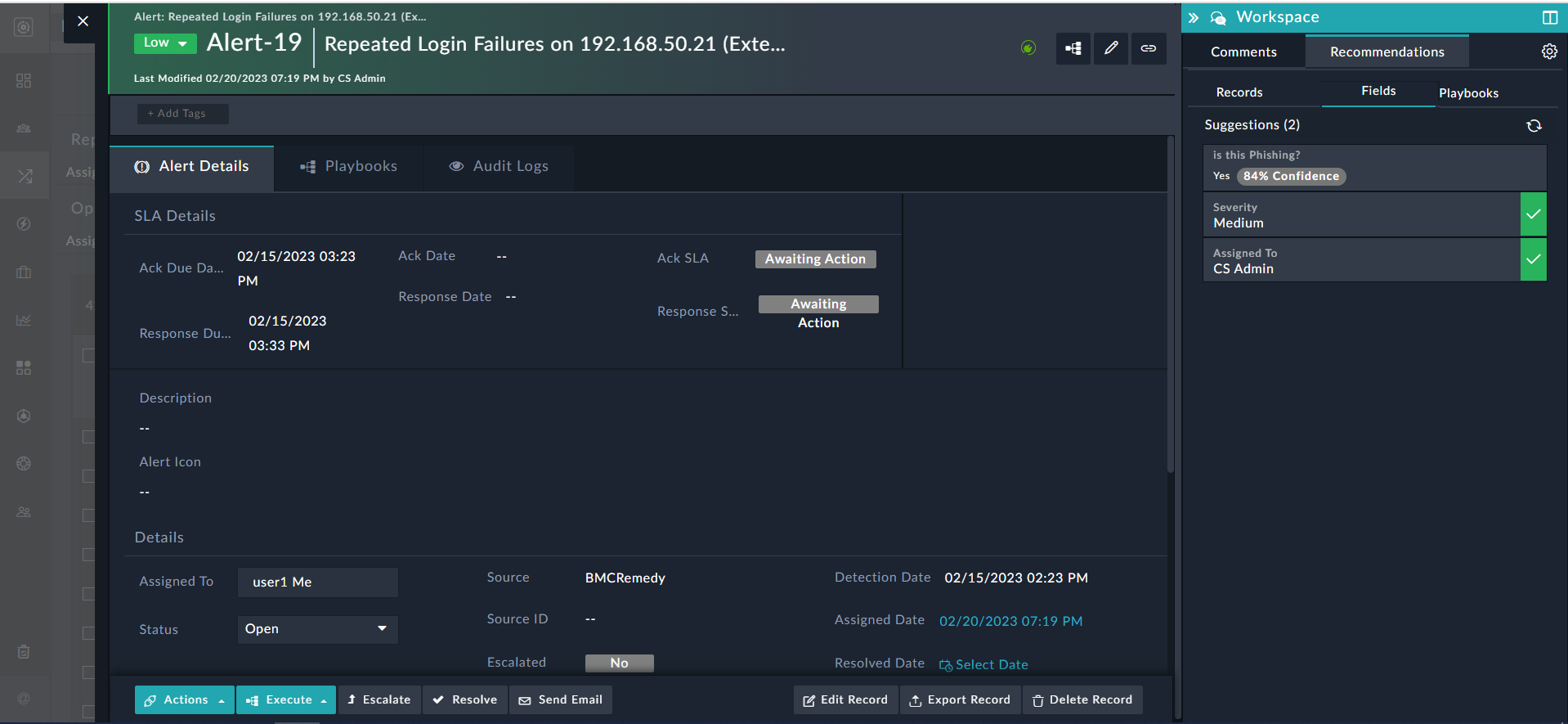 Suggestions: Phishing with Confidence Value