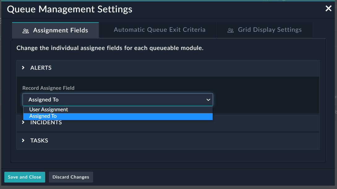 Queue Management Settings - Assigning Users for Records