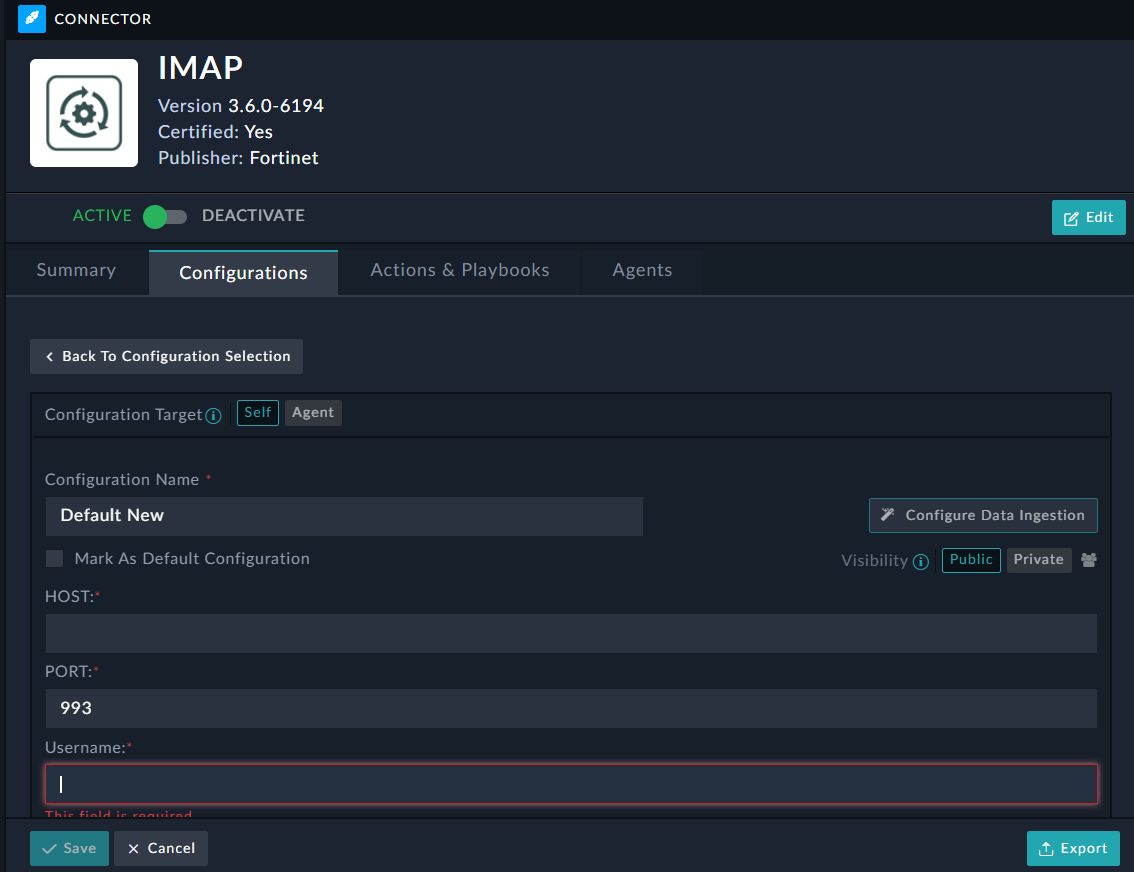 Adding a new connector configuration