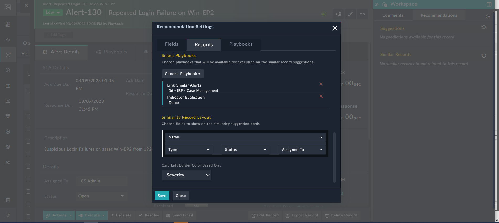 Defining the Similarity Record Layout