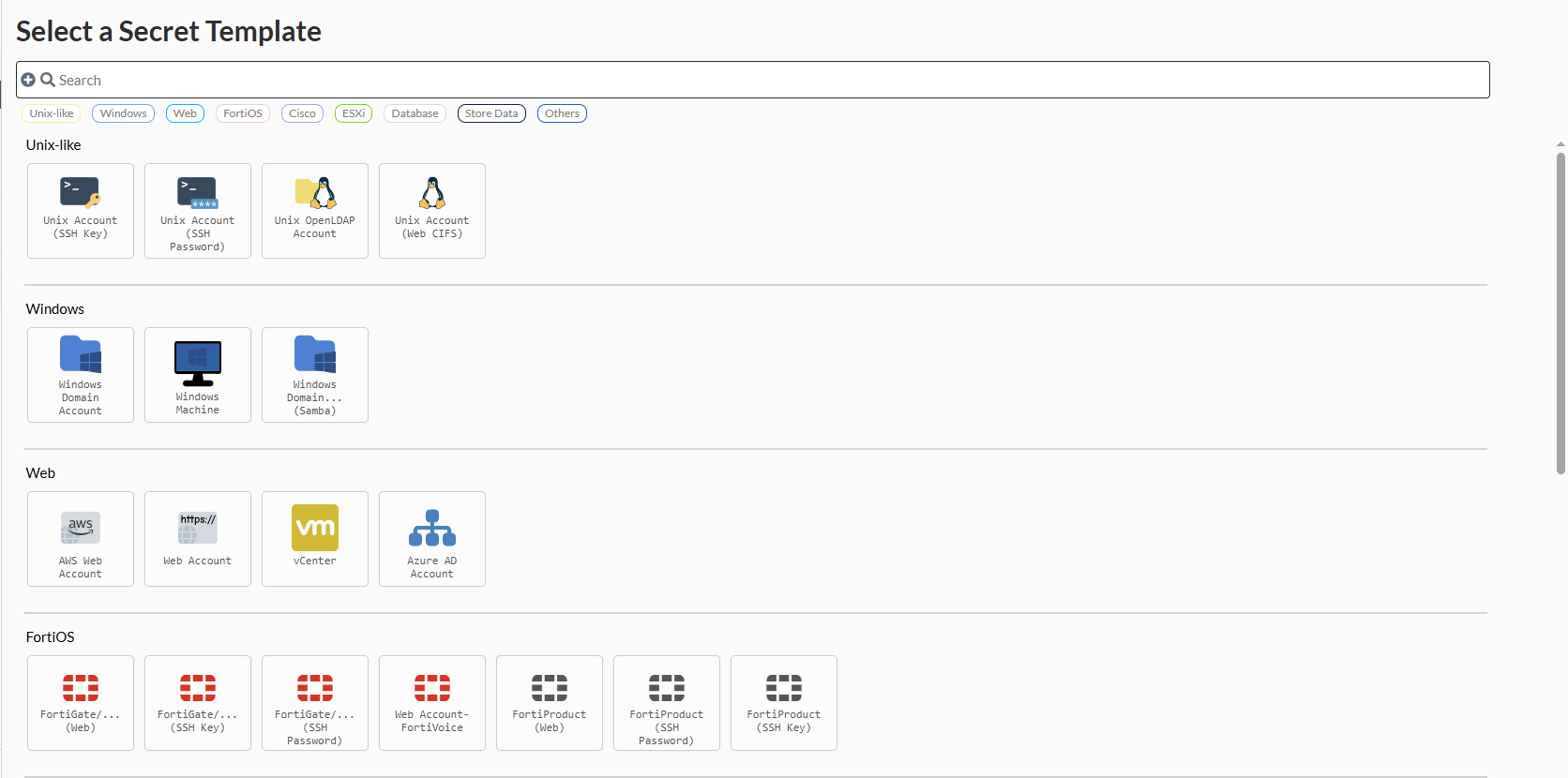 Creating a secret with Windows Domain Account as the secret template ...