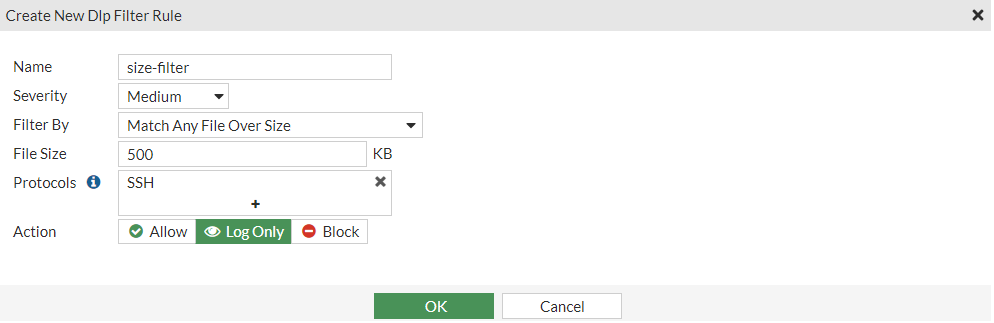 Configuring a DLP sensor profile | FortiPAM 1.6.0 | Fortinet Document ...