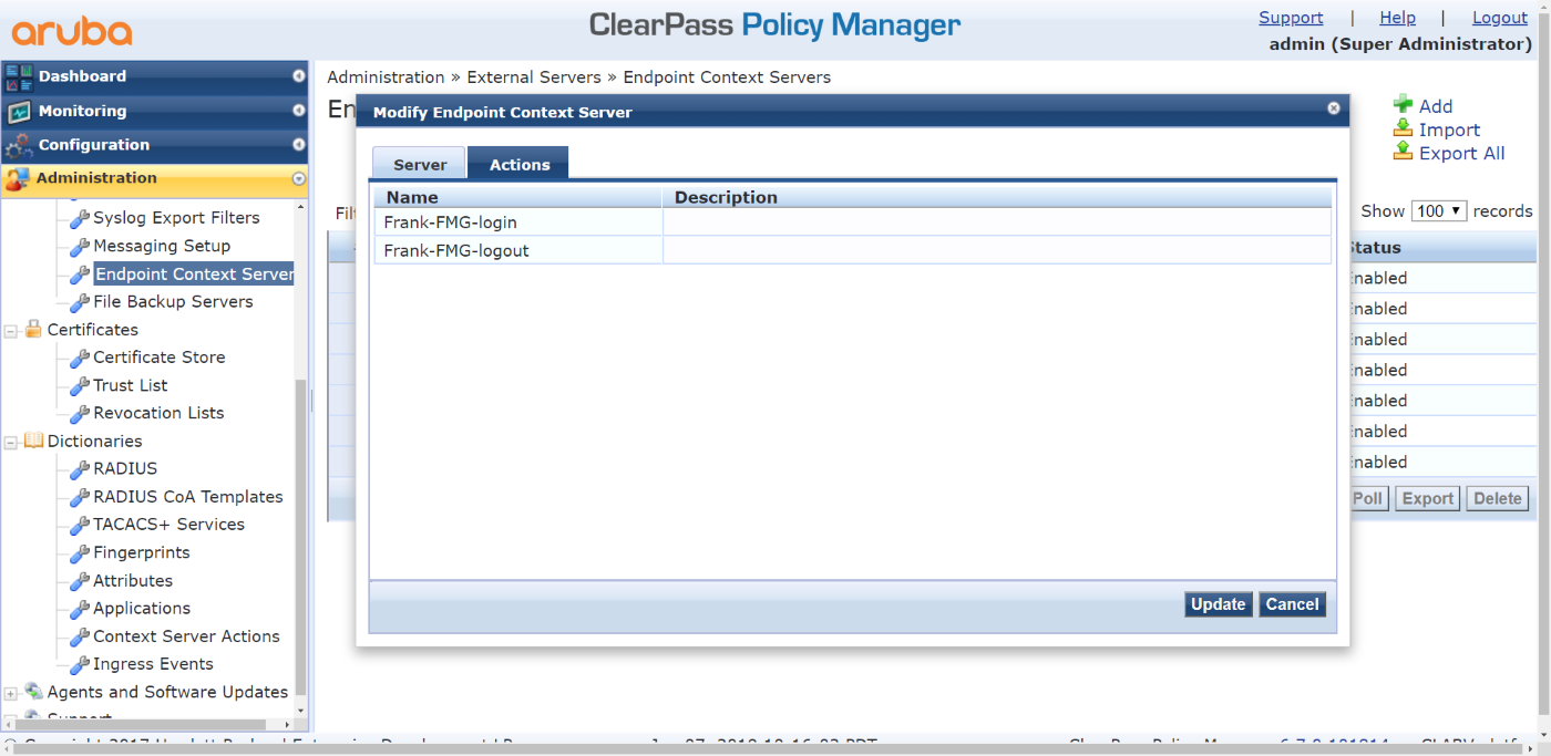 Creating ClearPass connectors | FortiManager 7.4.2 | Fortinet Document ...