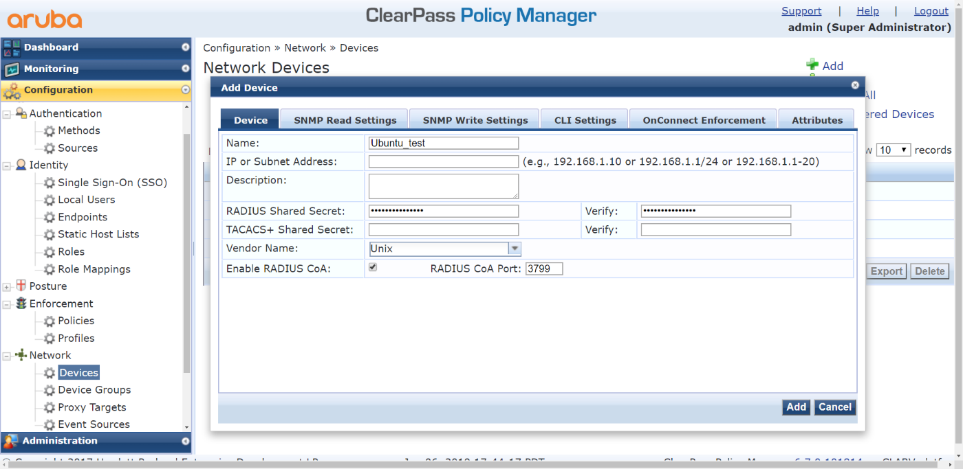 Creating ClearPass connectors | FortiManager 7.4.2 | Fortinet Document ...