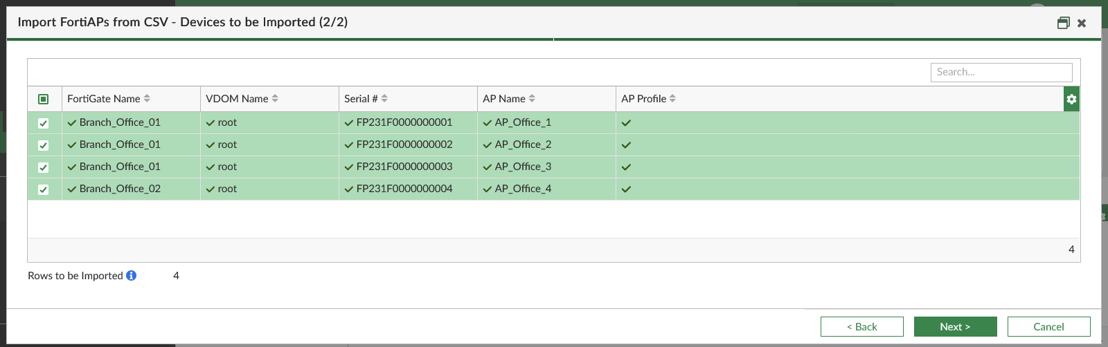 Importing and exporting FortiAP devices | FortiManager 7.4.2 | Fortinet ...