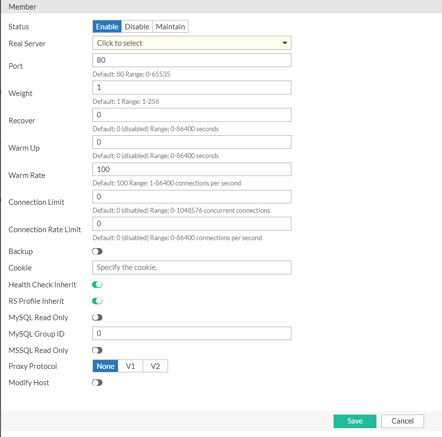 Picture of Step 6: Configure a basic server load balancing policy | FortiADC 7.6.1 ...