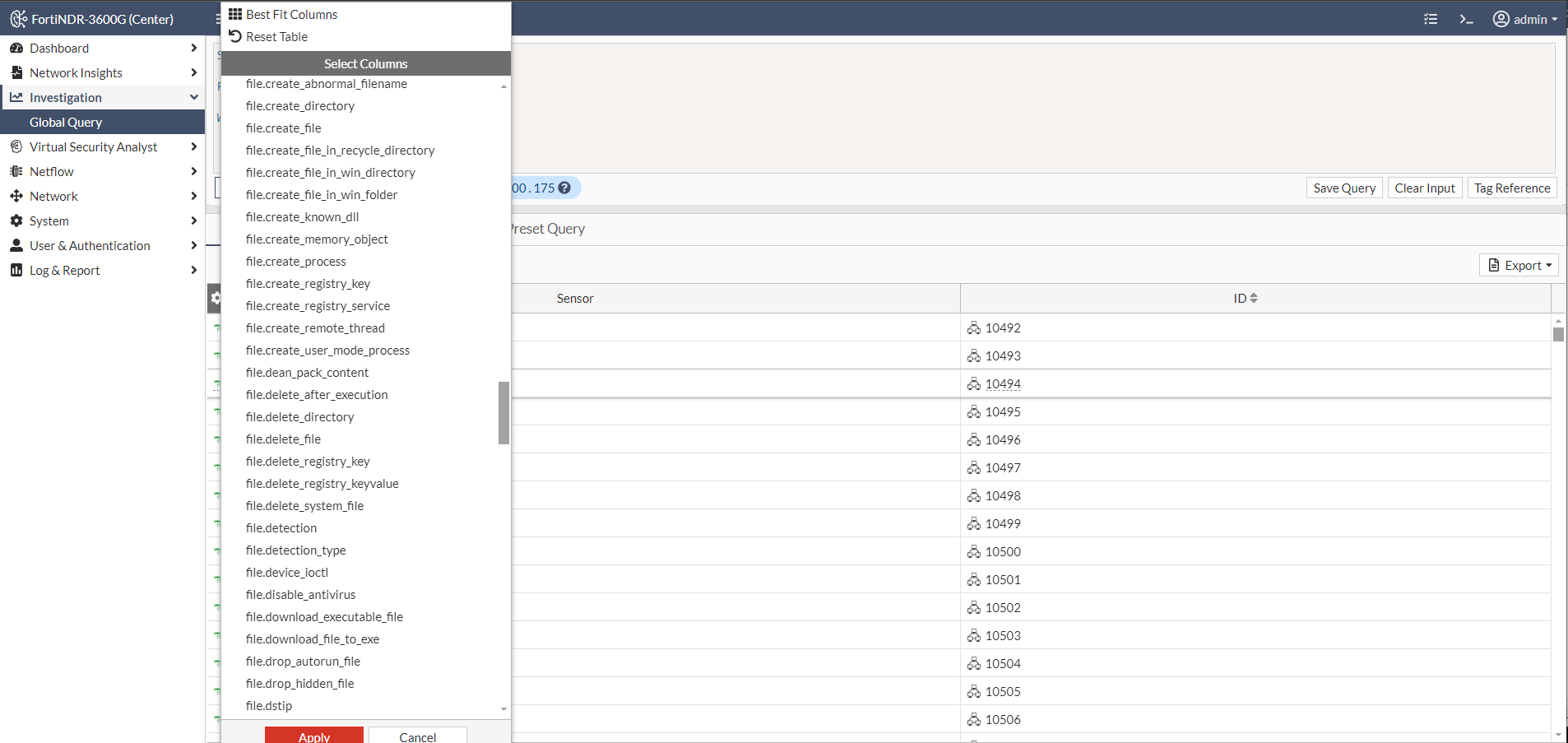 Sample queries | FortiNDR 7.6.0 | Fortinet Document Library