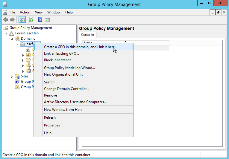 Create a Group Policy Object (GPO) | FortiNAC-F 7.6.0 | Fortinet ...
