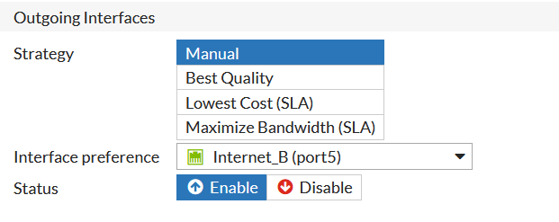 SD-WAN rule for social media traffic