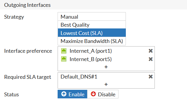SD-WAN rule for all other web traffic